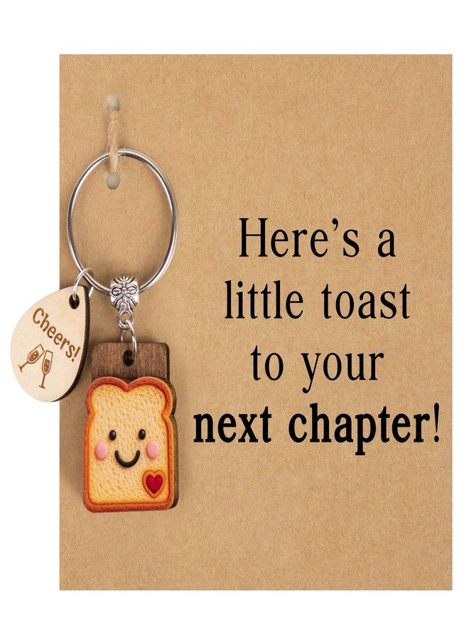 DINIZON Bread Toast Keychain Gifts for Women, Divorce Present for Women, New Job Gift for Woman, Gifts for Teenage Girls, New Beginnings Gift for Woman - Image 1